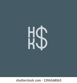 Hong Kong Dollar vector icon. Hong Kong Dollar concept stroke symbol design. Thin graphic elements vector illustration, outline pattern for your web site design, logo, UI. EPS 10.