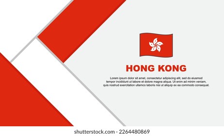 Hong Kong Flag Abstract Background Design Template. Hong Kong Independence Day Banner Cartoon Vector Illustration. Hong Kong Illustration
