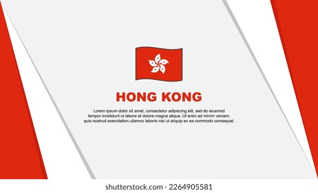 Hong Kong Flag Abstract Background Design Template. Hong Kong Independence Day Banner Cartoon Vector Illustration. Hong Kong Flag