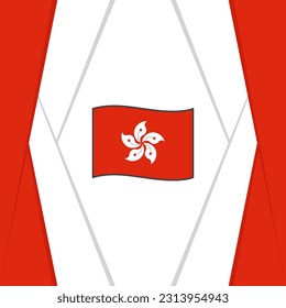 Hong Kong Flag Abstract Background Design Template. Hong Kong Independence Day Banner Social Media Post. Hong Kong Background