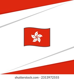 Hong Kong Flag Abstract Background Design Template. Hong Kong Independence Day Banner Social Media Post. Hong Kong Design