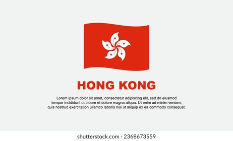 Hong Kong Flag Abstract Background Design Template. Hong Kong Independence Day Banner Social Media Vector Illustration. Hong Kong Background