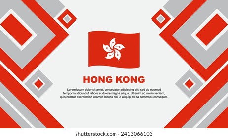 Hong Kong Flag Abstract Background Design Template. Hong Kong Independence Day Banner Wallpaper Vector Illustration. Hong Kong Cartoon