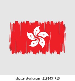 Hong Kong Flag Brush. National Flag