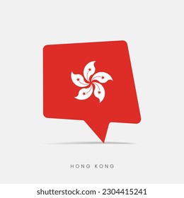 Hong Kong flag bubble chat icon