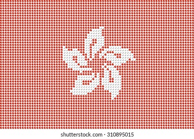 Hong Kong Flag Dot Vector