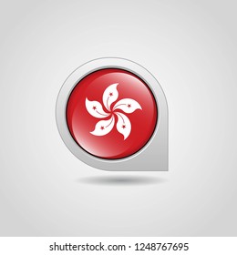 Hong Kong Flag Map Pin