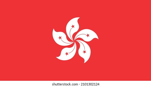 Hong Kong flag national emblem graphic element Illustration template design
