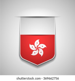 Hong Kong flag shield