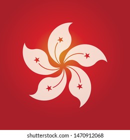 Hong Kong flag symbol vector