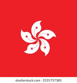 Bandeira de Hong Kong Tamp late vetor design and illustration , Bandeira nacional de Hong Kong Template 