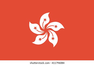 Hong Kong flag vector 