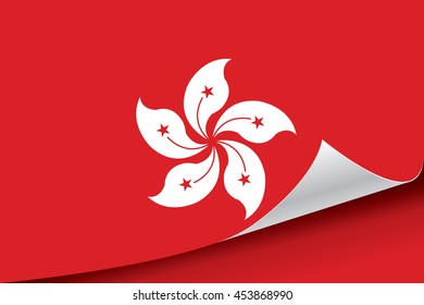 Hong Kong flag vector illustration.