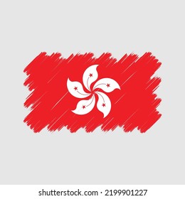 Vector de bandera de Hong Kong. Bandera nacional