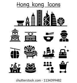 Hong kong icon set 