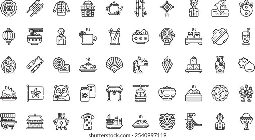 Colección de iconos vectoriales de alta calidad de Hong Kong con trazo editable. Ideal para Profesional y Proyectos Creativos.