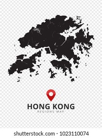 Hong Kong with lakes and rivers