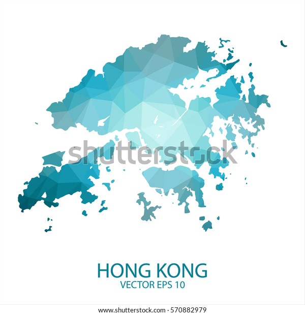 Image Vectorielle De Stock De Carte De Hong Kong Arrière