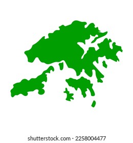 Hong Kong map icon. Hong Kong Special Administrative Region of the People's Republic of China. Vector.