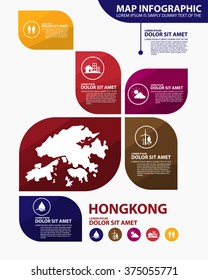 hong kong map infographic
