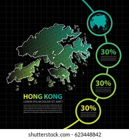 hong kong  map infographic design template