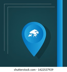 hong kong map and map pin.logo template