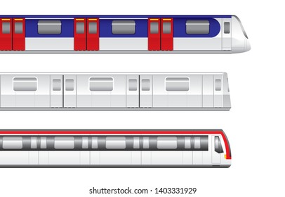 Hong Kong MTR (Mass Transit Railway), Cartoon Set Of Subway Train