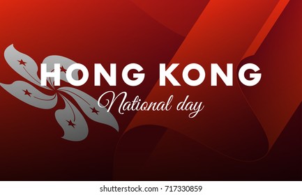 Hong Kong National day. Vector illustration.