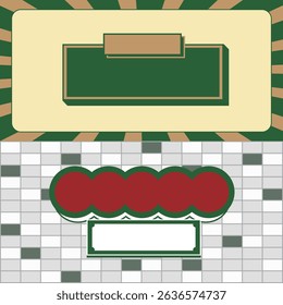 Hong Kong Shop Old Style Signage Vector. Neon light signage in Hong Kong. Neon signs for greeting card, sticker, social media, banner or advertising.