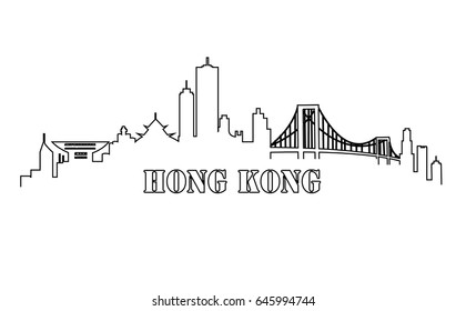 2,418 Hong Kong Skyline Line Images, Stock Photos & Vectors 