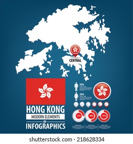 Hong Kong. Hong Kong Special Administrative.Republic of China. flag. Asia. World Map. vector Illustration.