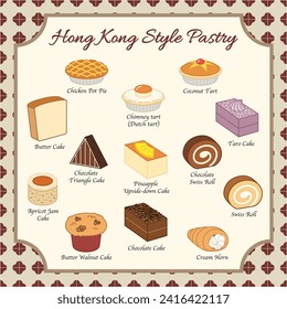 Hong Kong Style Pastry Cake and Tart