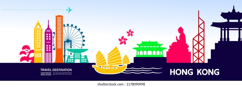 Hong Kong Travel Vector.
