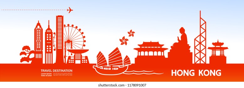 Hong Kong Travel Vector.