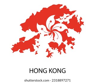 Hong kong Vector Contour Country Flags 