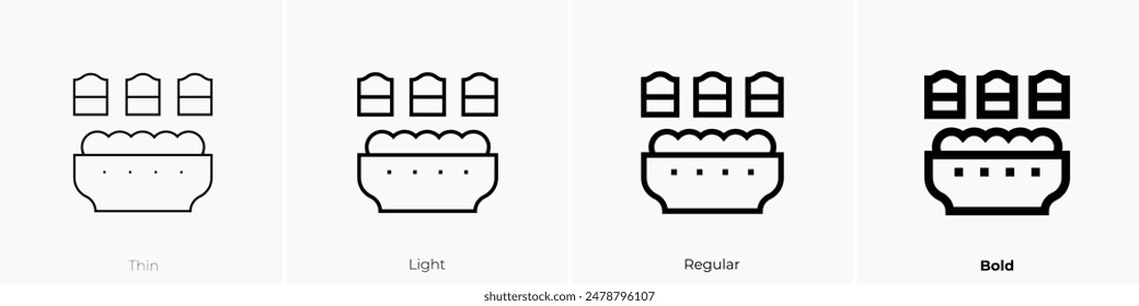 hong shao rou icon. Thin, Light Regular And Bold style design isolated on white background