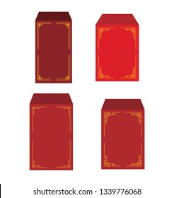 Hongbao Red Envelopes Gold Vector Illustration Graphic Design