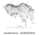 Hongkong island street map,vector image for marketing ,digital product ,wall art and poster prints.