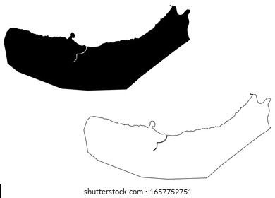 Honiara City (Solomon Islands, Guadalcanal) map vector illustration, scribble sketch City of Honiara map