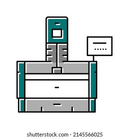 vector de icono de color de la máquina de honrar. señal de la máquina de afinar. ilustración de símbolo aislado