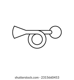 Honk Icon. Trumpet, Klaxon Symbol.