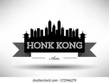 Honk Kong City Skyline Design