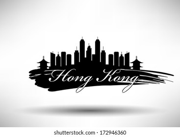 Honk Kong City Skyline Design