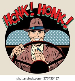 Honk Vehicle Horn Driver Man