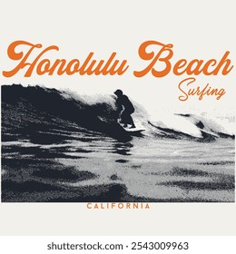 Honolulu Beach Surfing California Wave