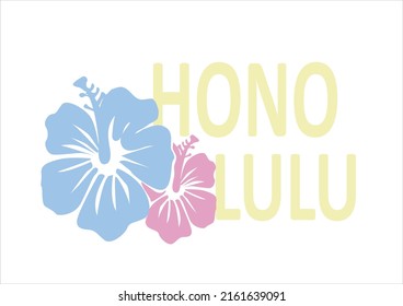 honolulu habiscus flower vector design