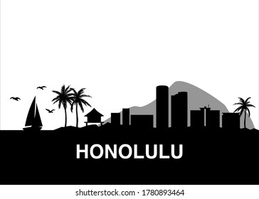 Honolulu Hawaii Island Skyline Landscape