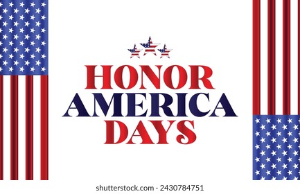 Honor America Days Stylish Text With Usa Flag Background Design