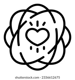 Honor care icon outline vector. Social business. Csr company