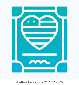 Honor Certificate, Memorial Day Vector Icon. Isolated Gradient Vector Icon.